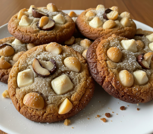 Galletas crocantes de macadamia y chocolate blanco: un lujo dulce y saludable