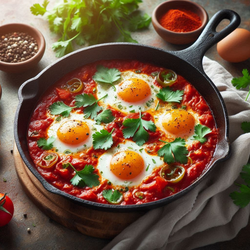 El oro blanco: Shakshuka mediterránea con huevos pochados