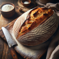 El pan de la vida: Hogaza artesanal de masa madre con aroma a campo
