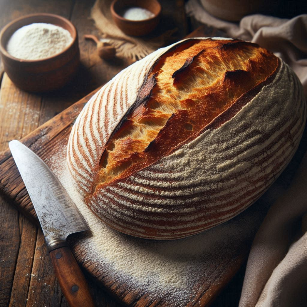 El pan de la vida: Hogaza artesanal de masa madre con aroma a campo