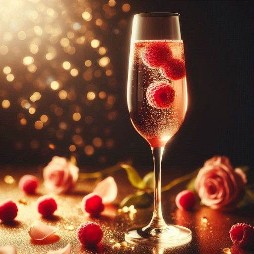 Burbujas de elegancia: Champagne Rosé con frambuesas y esencia de vainilla