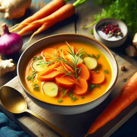 Sopa de zanahoria y jengibre